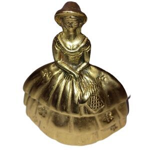 Vintage - Victorian Lady Shape - Brass Hand Bell Size: 3.5 Inches